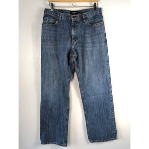 Eddie Bauer Straight Leg Jeans Men 34x30 Blue Denim Original Fit 100% Cotton